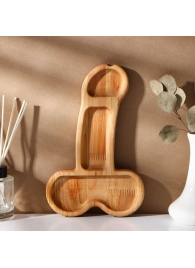 Деревянное блюдо для подачи в форме члена (25 х 16,5 х 1,7 см) - Сима-Ленд - купить с доставкой в Волгодонске