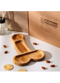 Деревянное блюдо для подачи в форме члена (25 х 16,5 х 1,7 см) - Сима-Ленд - купить с доставкой в Волгодонске