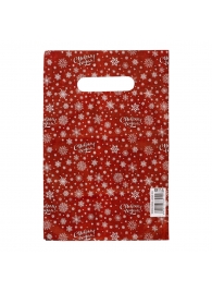 Красный подарочный новогодний пакет с вырубной ручкой (20х30 см) - Сима-Ленд - купить с доставкой в Волгодонске