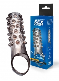 Дымчатая насадка на пенис с выпуклостями - 11 см. - Sex Expert - в Волгодонске купить с доставкой