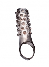 Дымчатая насадка на пенис с выпуклостями - 11 см. - Sex Expert - в Волгодонске купить с доставкой