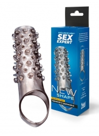 Дымчатая насадка на пенис с шипами и выпуклостями - 12 см. - Sex Expert - в Волгодонске купить с доставкой