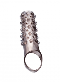 Дымчатая насадка на пенис с шипами и выпуклостями - 12 см. - Sex Expert - в Волгодонске купить с доставкой