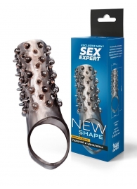 Дымчатая насадка на пенис с шипами и выпуклостями - 12,5 см. - Sex Expert - в Волгодонске купить с доставкой