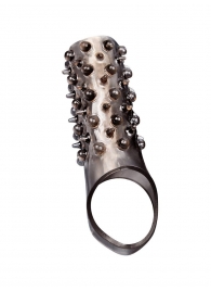 Дымчатая насадка на пенис с шипами и выпуклостями - 12,5 см. - Sex Expert - в Волгодонске купить с доставкой