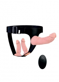 Женский страпон с 3 насадками и вибрацией - Erowoman-Eroman - купить с доставкой в Волгодонске