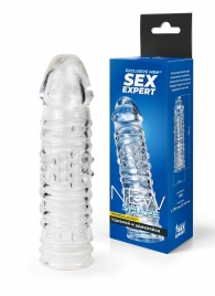 Прозрачная закрытая насадка на пенис - 17 см. - Sex Expert - в Волгодонске купить с доставкой