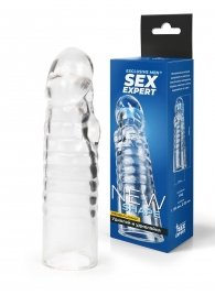 Прозрачная закрытая насадка на член - 15 см. - Sex Expert - в Волгодонске купить с доставкой