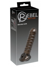 Насадка на пенис Rebel smoke с рёбрышками и отверстием под мошонку - Orion - в Волгодонске купить с доставкой