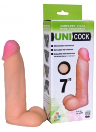 Фаллическая насадка Харнесс UNICOCK 7  - 19 см. - LOVETOY (А-Полимер) - купить с доставкой в Волгодонске
