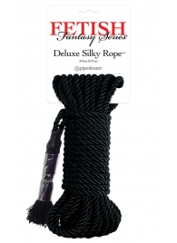Черная веревка для фиксации Deluxe Silky Rope - 9,75 м. - Pipedream - купить с доставкой в Волгодонске
