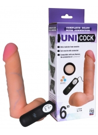 Фаллическая насадка Харнесс UNICOCK 6  с вибрацией - 18 см. - LOVETOY (А-Полимер) - купить с доставкой в Волгодонске