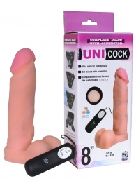 Фаллическая насадка Харнесс UNICOCK 8  с вибрацией - 20 см. - LOVETOY (А-Полимер) - купить с доставкой в Волгодонске