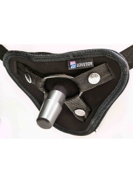 Страпон с 2 насадками и вибрацией UniStrap - 19 и 12 см. - LOVETOY (А-Полимер) - купить с доставкой в Волгодонске