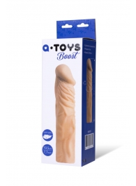 Насадка с ярко выраженной головкой и рельефным стволом - 19 см. - A-toys - в Волгодонске купить с доставкой