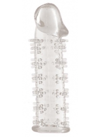 Гелевая прозрачная насадка с шипами - 12 см. - Toyfa Basic - в Волгодонске купить с доставкой