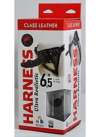 Насадка-фаллоимитатор на кожаных трусиках Harness Ultra Realistic 6,5  - 18,5 см. - LOVETOY (А-Полимер) - купить с доставкой в Волгодонске