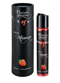 Массажное масло с ароматом клубники Huile de Massage Gourmande Fraise des Bois - 59 мл. - Plaisir Secret - купить с доставкой в Волгодонске