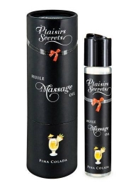 Массажное масло с ароматом пина колады Huile de Massage Gourmande Pina Colada - 59 мл. - Plaisir Secret - купить с доставкой в Волгодонске