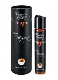 Массажное масло с ароматом крем брюле Huile de Massage Gourmande Creme Brulée - 59 мл. - Plaisir Secret - купить с доставкой в Волгодонске