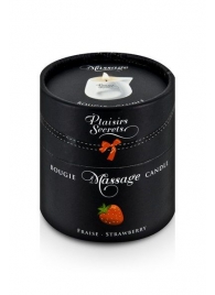 Массажная свеча с ароматом клубники Bougie de Massage Gourmande Fraise - 80 мл. - Plaisir Secret - купить с доставкой в Волгодонске