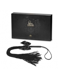Чёрная плётка Lilly Whip Bijoux - Bijoux Indiscrets - купить с доставкой в Волгодонске