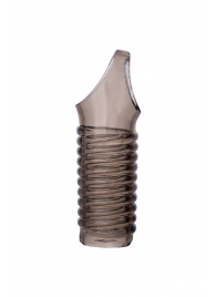 Дымчатая насадка с рёбрышками и подхватом мошонки ToyFa XLover - 12,5 см. - ToyFa - в Волгодонске купить с доставкой