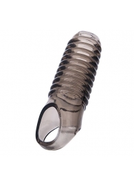 Дымчатая насадка с рёбрышками и подхватом мошонки ToyFa XLover - 12,5 см. - ToyFa - в Волгодонске купить с доставкой