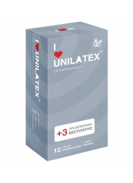 Презервативы с рёбрами Unilatex Ribbed - 12 шт. + 3 шт. в подарок - Unilatex - купить с доставкой в Волгодонске