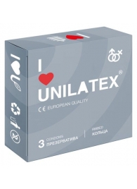 Презервативы с рёбрами Unilatex Ribbed - 3 шт. - Unilatex - купить с доставкой в Волгодонске