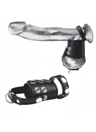 Кольцо на член и мошонку Cock Ring With 2  Ball Stretcher And Optional Weight Ring - BlueLine - в Волгодонске купить с доставкой