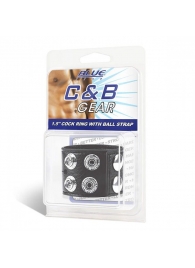 Ремень на член и мошонку 1.5  Cock Ring With Ball Strap - BlueLine - купить с доставкой в Волгодонске