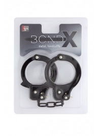 Чёрные наручники из листового металла BONDX METAL CUFFS BLACK - Dream Toys - купить с доставкой в Волгодонске