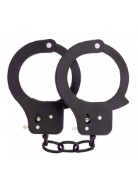 Чёрные наручники из листового металла BONDX METAL CUFFS BLACK - Dream Toys - купить с доставкой в Волгодонске