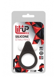 Чёрное эрекционное кольцо LIT-UP SILICONE STIMU RING 1 BLACK - Dream Toys - в Волгодонске купить с доставкой