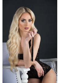 Чёрная мини-плеть из резины Rubber Mini Whip - 22 см. - Blush Novelties - купить с доставкой в Волгодонске