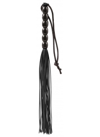 Чёрная мини-плеть из резины Rubber Mini Whip - 22 см. - Blush Novelties - купить с доставкой в Волгодонске