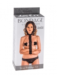 Ошейник с длинной лентой и наручниками Strap Bondage Kit Plus Size - Lola Games - купить с доставкой в Волгодонске