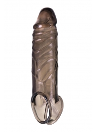 Дымчатая фаллическая насадка с подхватом и закрытой головкой - 16,2 см. - ToyFa - в Волгодонске купить с доставкой