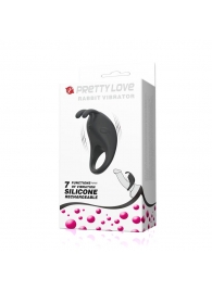 Чёрное эрекционное кольцо с вибрацией Rabbit Vibrator - Baile - в Волгодонске купить с доставкой