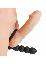 Насадка для двойного проникновения Double Fun Cock Ring with Double Penetration Vibe - XR Brands - в Волгодонске купить с доставкой