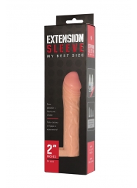 Телесная насадка-удлинитель Extension sleeve с подхватом - 17 см. - Sitabella - в Волгодонске купить с доставкой