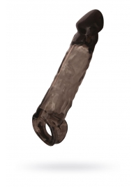 Чёрная насадка на пенис Tс подхватом - 19,5 см. - ToyFa - в Волгодонске купить с доставкой