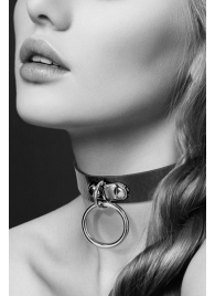 Узенький ошейник из полиуретана с кольцом - Bijoux Pour Toi - купить с доставкой в Волгодонске