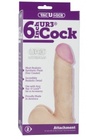 Ультра реалистичная насадка Vac-U-Lock  6  ULTRASKYN Cock - 17,3 см. - Doc Johnson - купить с доставкой в Волгодонске
