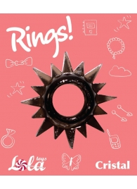Чёрное эрекционное кольцо Rings Cristal - Lola Games - в Волгодонске купить с доставкой