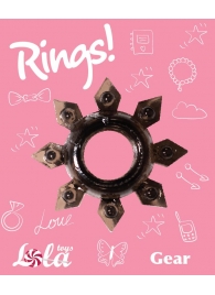 Чёрное эрекционное кольцо Rings Gear - Lola Games - в Волгодонске купить с доставкой