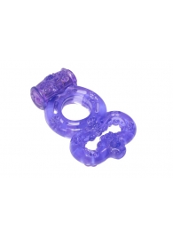 Фиолетовое эрекционное кольцо Rings Treadle с подхватом - Lola Games - в Волгодонске купить с доставкой