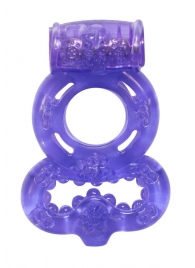 Фиолетовое эрекционное кольцо Rings Treadle с подхватом - Lola Games - в Волгодонске купить с доставкой