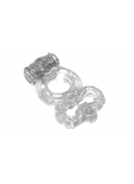 Прозрачное эрекционное кольцо Rings Treadle с подхватом - Lola Games - в Волгодонске купить с доставкой